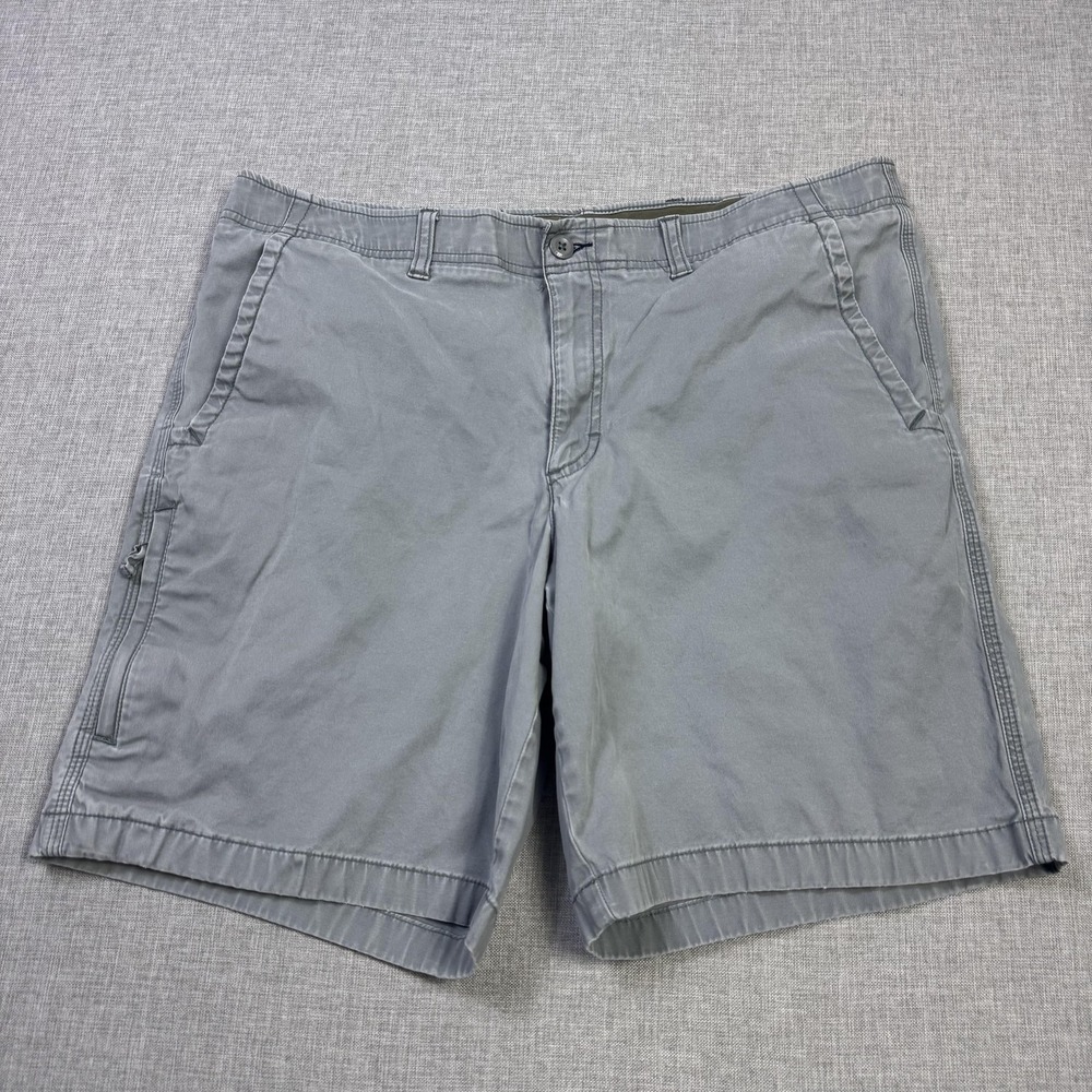 L.L. Bean Cargo Shorts Mens 36 Gray Cotton Lyocell Spandex Stretch 8" Inseam